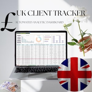 UK Client Tracker Spreadsheet UK CRM Excel for Small Business Track Sales, Tasks, Leads & Communications Editable and Printable