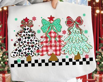 Colorful Coquette Christmas Tree Png, Preppy Christmas Png, Holly Jolly Png, Pink Christmas Png, Merry Christmas Png, Merry and Bright Png