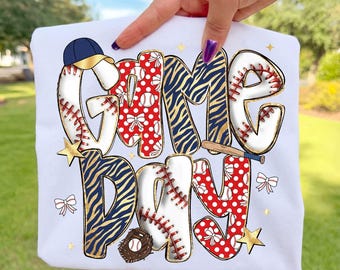 Preppy Baseball Game Day Png, Baseball Bow Glitter Png, Baseball Mama PNG, Sports Design, Girly Png, Home Run Png, Leopard