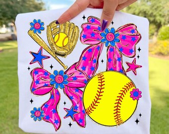Softball Coquette Game Day Png, Brushstroke Softball Coquette Png, Tis the Season Png, Softball Bow Png, Softball Mama Png, Softball Mom Png