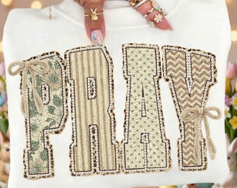 Pray Yarn Leopard Coquette Bow PNG, Faux Yarn png, Retro Preppy Bible Verse Design, Christian Faith Sublimation, Religious latch hook yarn