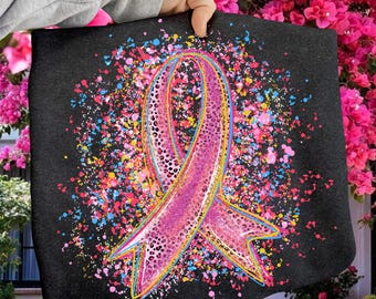 Sensibilisation au cancer du sein png, en octobre, nous portons du rose, coquette rose avec noeud de ruban png, sublimation Hope Fight Cure, octobre sensibilisation png