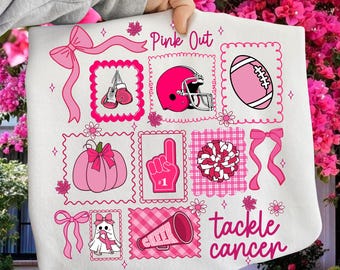 Preppy Breast Cancer Png, in oktober dragen we roze png, Breast Cancer Awareness png, Halloween Pink Ghost png, Pink Out Football png