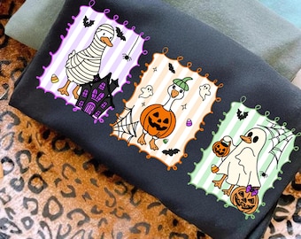 Goose Halloween Fall PNG, Boo Ghost Goose Png, Halloween Png, Skeleton Goose, Halloween Goose Sublimation PNG, Pumpkin Goose Shirt Png