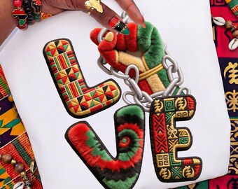 latch hook yarn Black History Month Love PNG, Faux Yarn Black culture png, Black History Month PNG, Melanin Pride Afro Love Digital Download