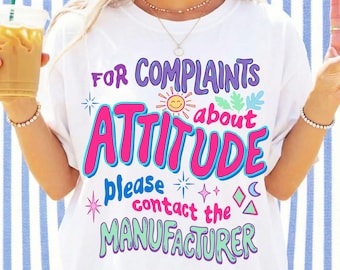 Voor klachten over houding png, grappig sarcastisch citaat sublimatie, retro Y2K grappig sassy contact opnemen met fabrikant png digitale download