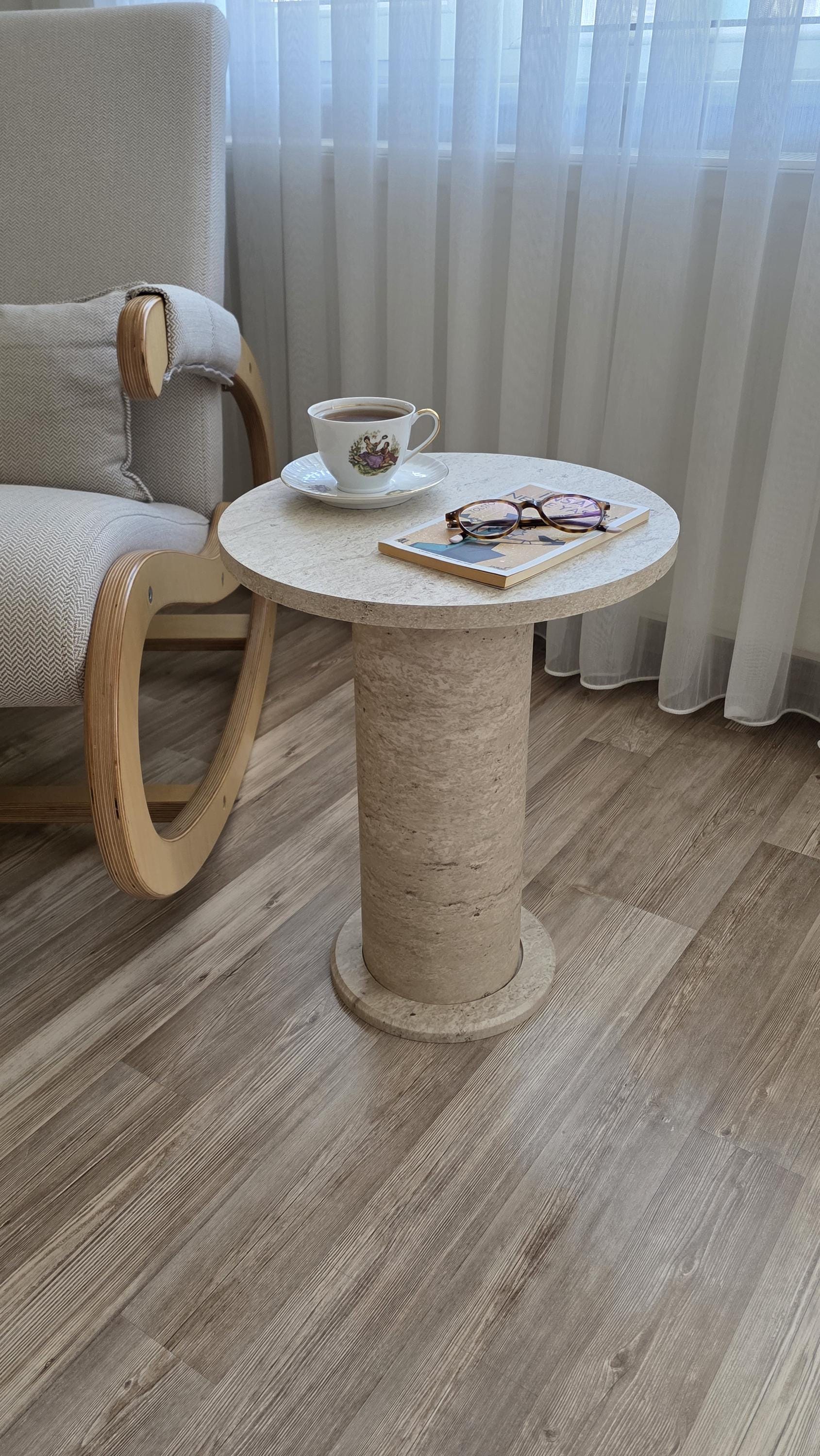 Travertine side table - Etsy 日本