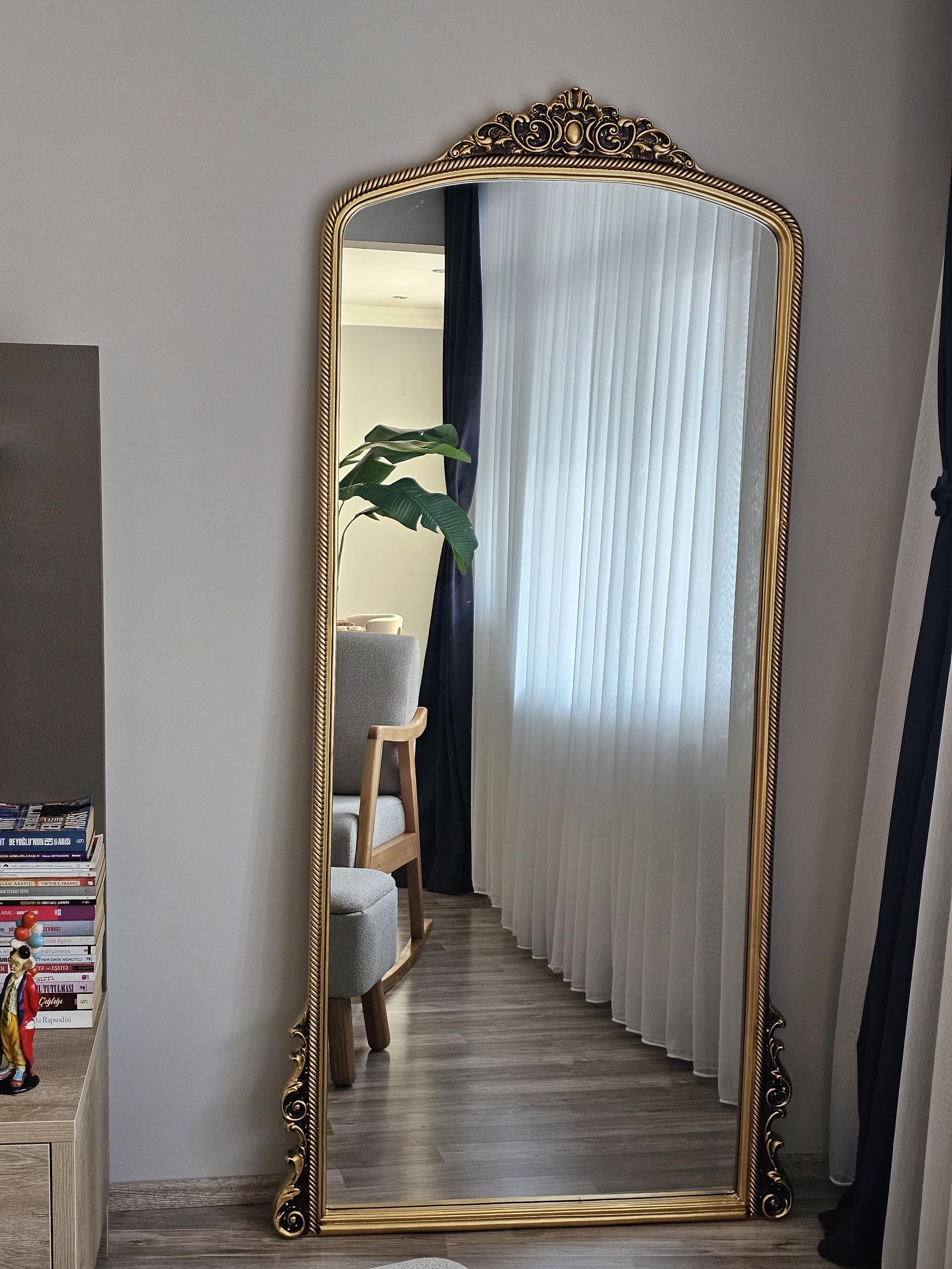 Vintage Gold Ornate Wall Mirror – Antique French Style Full Length