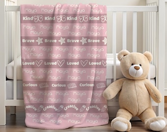 Custom Baby Blanket, Personalized Toodler Blanket, Minky or Sherpa, Custom Name blanket, Baby Gift