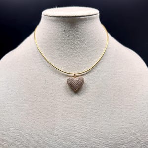 Dainty Open Heart Pendant Necklace: Minimalist Jewelry Gift