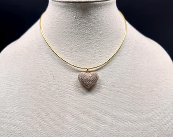Dainty Open Heart Pendant Necklace: Minimalist Jewelry Gift