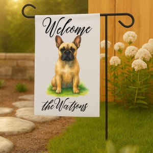 Personalized Pet Welcome Garden Flag: Custom Dog Banner