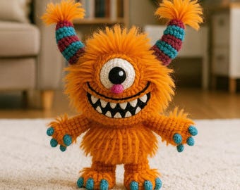 Crochet Monster Pattern: Easy Amigurumi Plush Toy (PDF Digital Download)