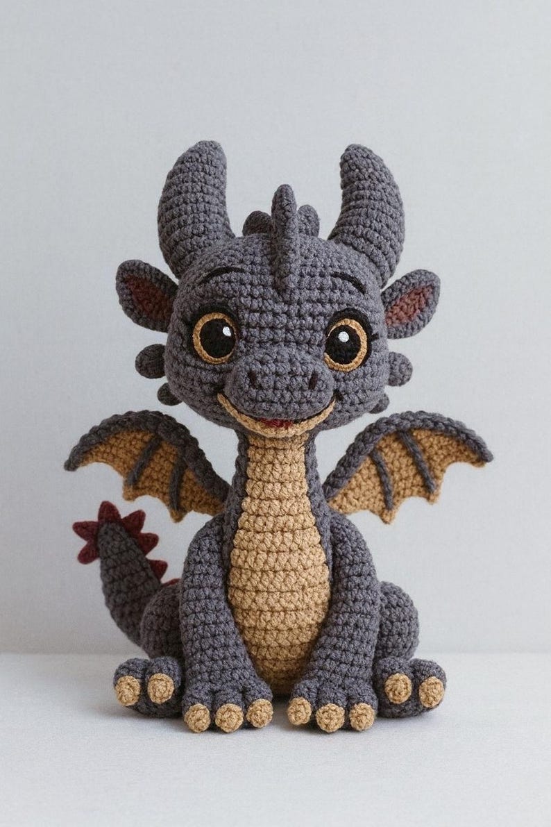 Crochet Dragon Pattern PDF: Beginner Friendly Amigurumi Tutorial image 8