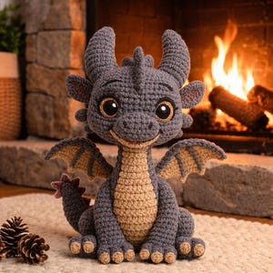 Crochet Dragon Pattern PDF: Handledning för nybörjarvänliga Amigurumi
