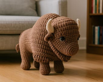 Häkelanleitung für Bison: Easy Amigurumi Buffalo Toy (PDF Download)