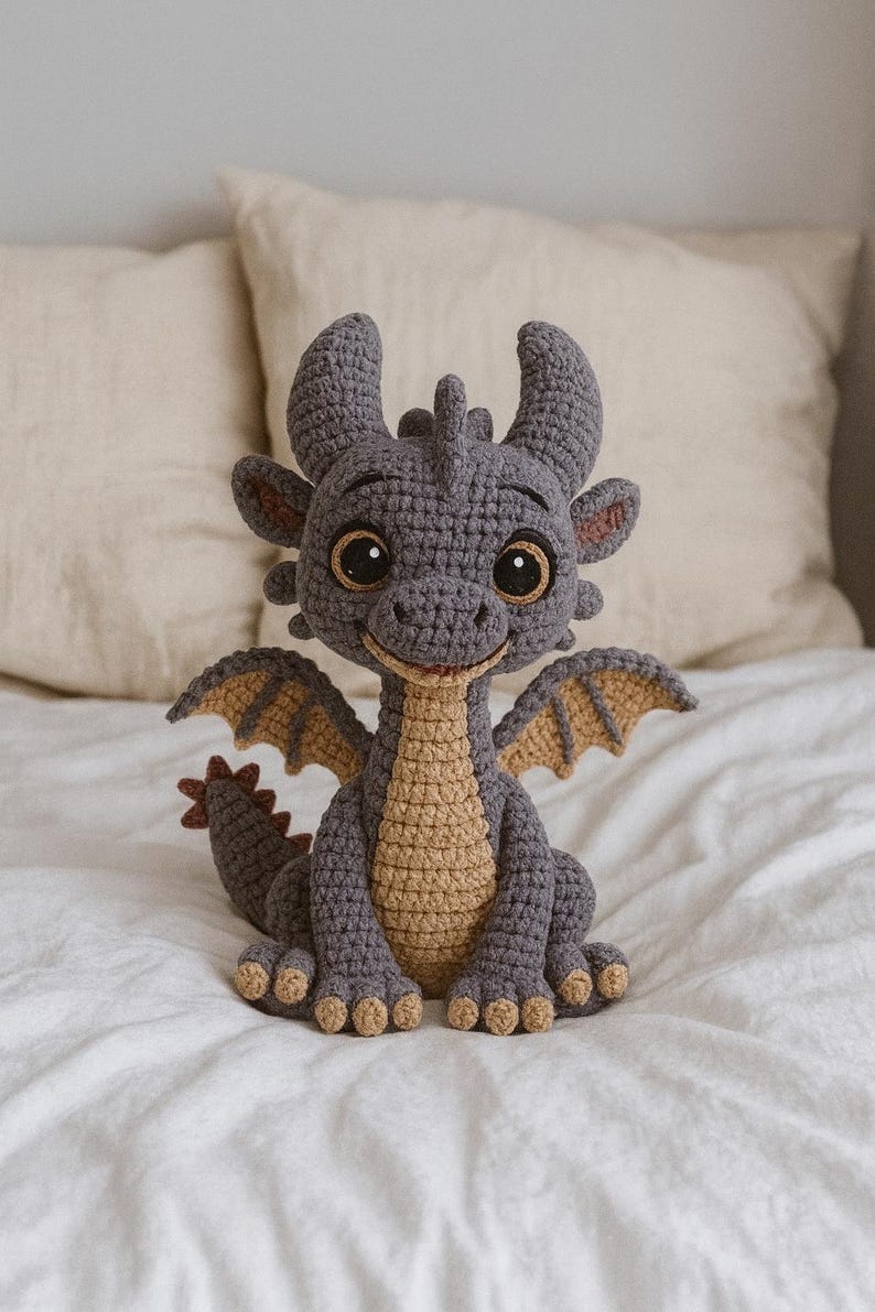 Crochet Dragon Pattern PDF: Beginner Friendly Amigurumi Tutorial image 7