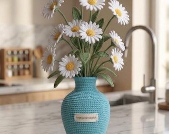 Crochet Daisy Bouquet Pattern, Amigurumi Flower Tutorial (PDF Download)