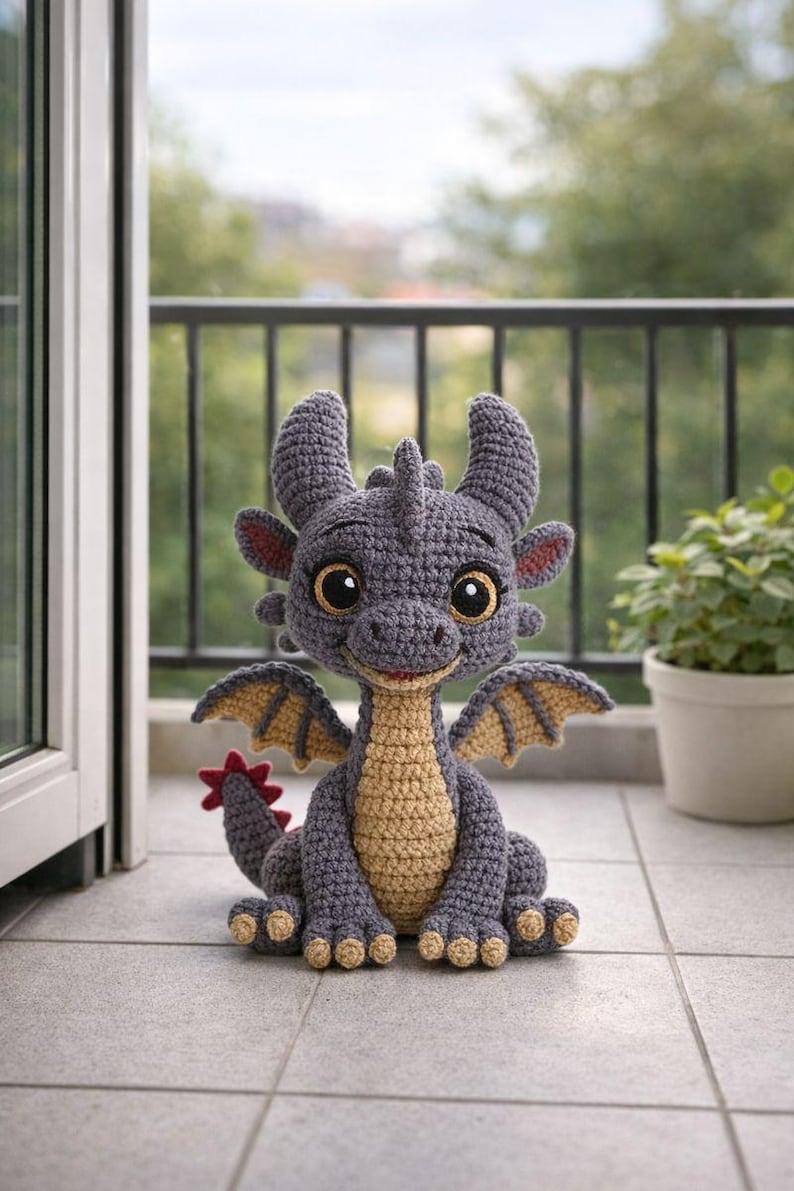 Crochet Dragon Pattern PDF: Beginner Friendly Amigurumi Tutorial image 5