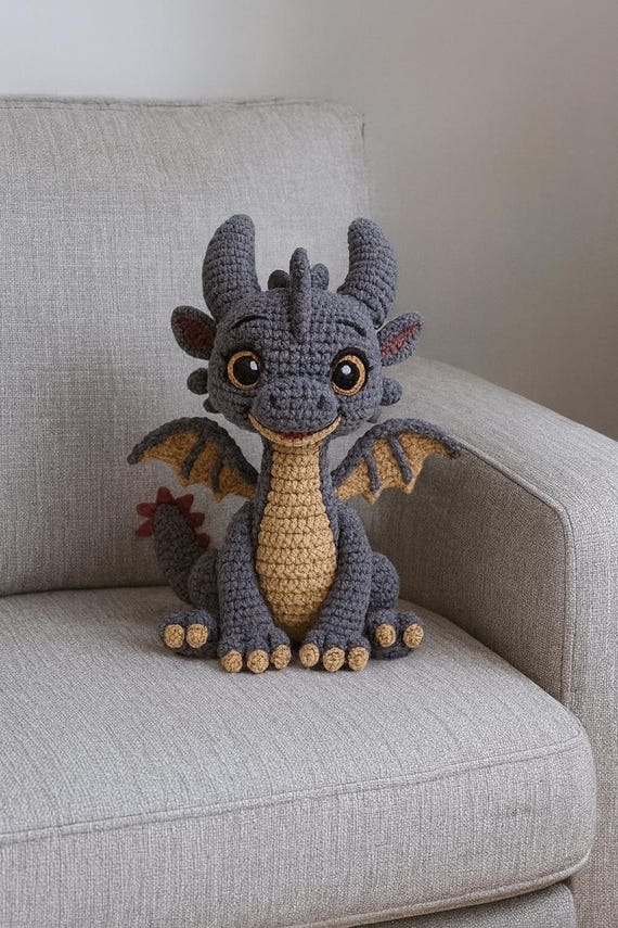 Crochet Dragon Pattern PDF: Beginner Friendly Amigurumi Tutorial