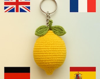 Crochet Lemon Keychain Pattern: Beginner-Friendly Amigurumi Tutorial (PDF Download