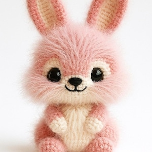 Fluffy Bunny Crochet Pattern | Beginner Amigurumi Rabbit (Digital Download)