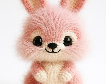 Fluffy Bunny Crochet Pattern | Beginner Amigurumi Rabbit (Digital Download)