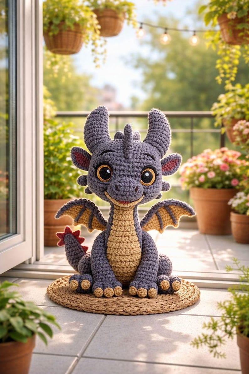 Crochet Dragon Pattern PDF: Beginner Friendly Amigurumi Tutorial image 9