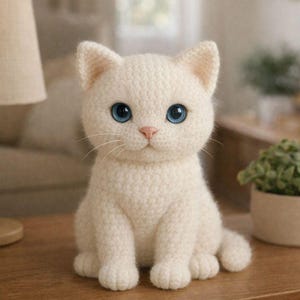 Patron PDF chat au crochet : tutoriel pour chatons Amigurumi adapté aux débutants (téléchargement instantané)