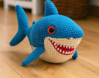 Virkmönster för Smiley Shark: Amigurumi Havsdjur (PDF-handledning)