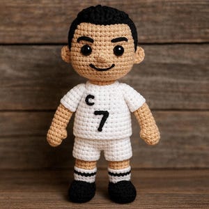 Amigurumi Soccer Player Crochet Pattern: CR7 Inspired Plush Toy (PDF)