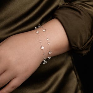 Serene Drops Bracelet: Dewdrop UV Resin Bracelet with Stainless Steel Extension