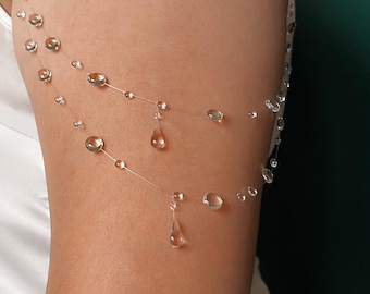 Correa de hombro artesanal Dreamy Dew: Correa desmontable. Ideal para novias, bodas, sesiones de fotos, como accesorio o para eventos.