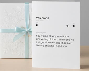 Maid of Honor Proposal Card, Modern Voicemail Text Message Style, Printable 5x7 Folded Card