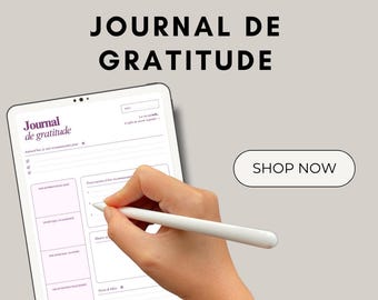 Afdrukbaar dankbaarheidsdagboek - Persoonlijk ontwikkelingsnotitieboek (PDF) - Minimalistische positieve planner - Welzijn en positieve affirmaties