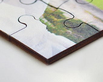 Wood Photo Puzzle Etsy