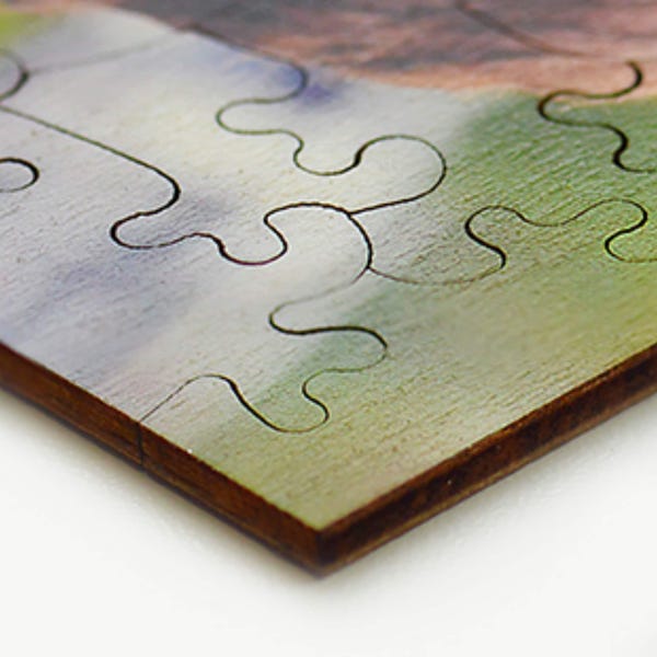 Victorian Cut Wood Photo Puzzle: Custom Sizes Up to 1000 Piece Gift