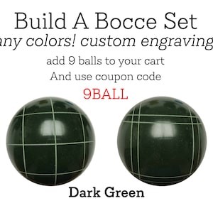 Custom Bocce - Dark Green Ball