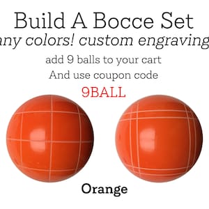 Custom Bocce - Orange Ball