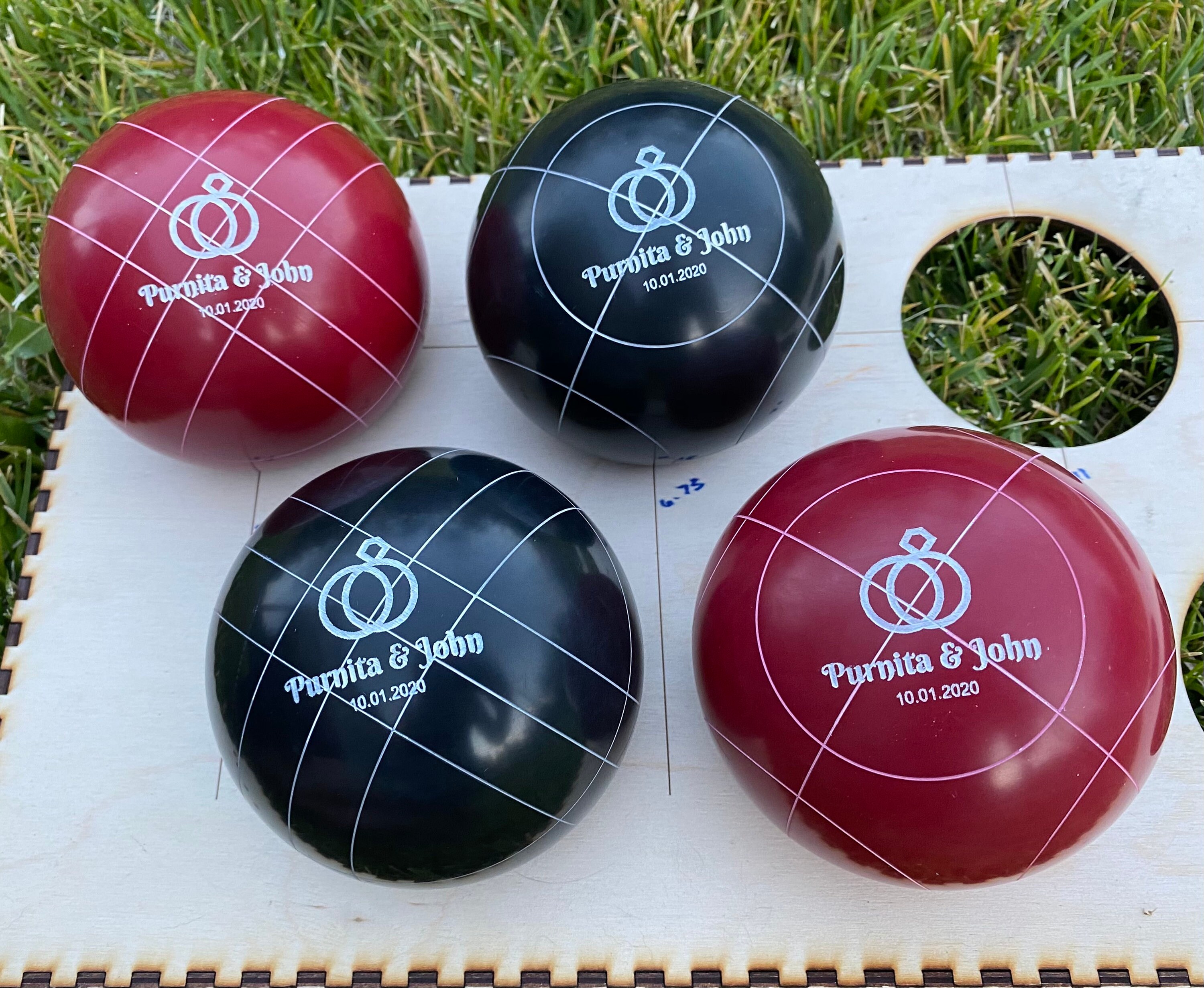 Personalized Bocce Ball Set 100mm Triumph Competition Etsy