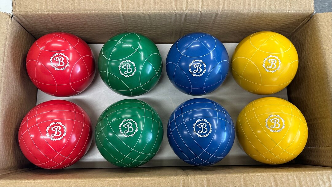 Personalized Bocce Ball Set 100mm Yardgames Premium Outdoor Etsy