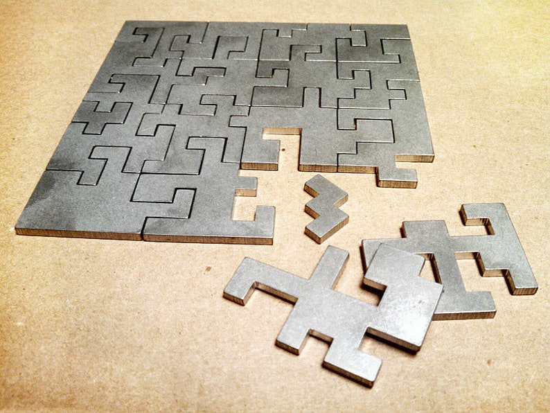 Steel Metal Jigsaw Puzzle Custom Laser Etching Etsy