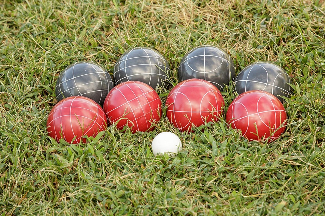 Personalized Bocce Ball Set 100mm Triumph Competition Red/black Etsy