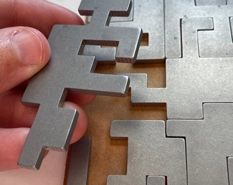 Steel Metal Jigsaw Puzzle - Custom Laser Etching