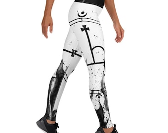 LILITH WHITE sigil Yoga Leggings
