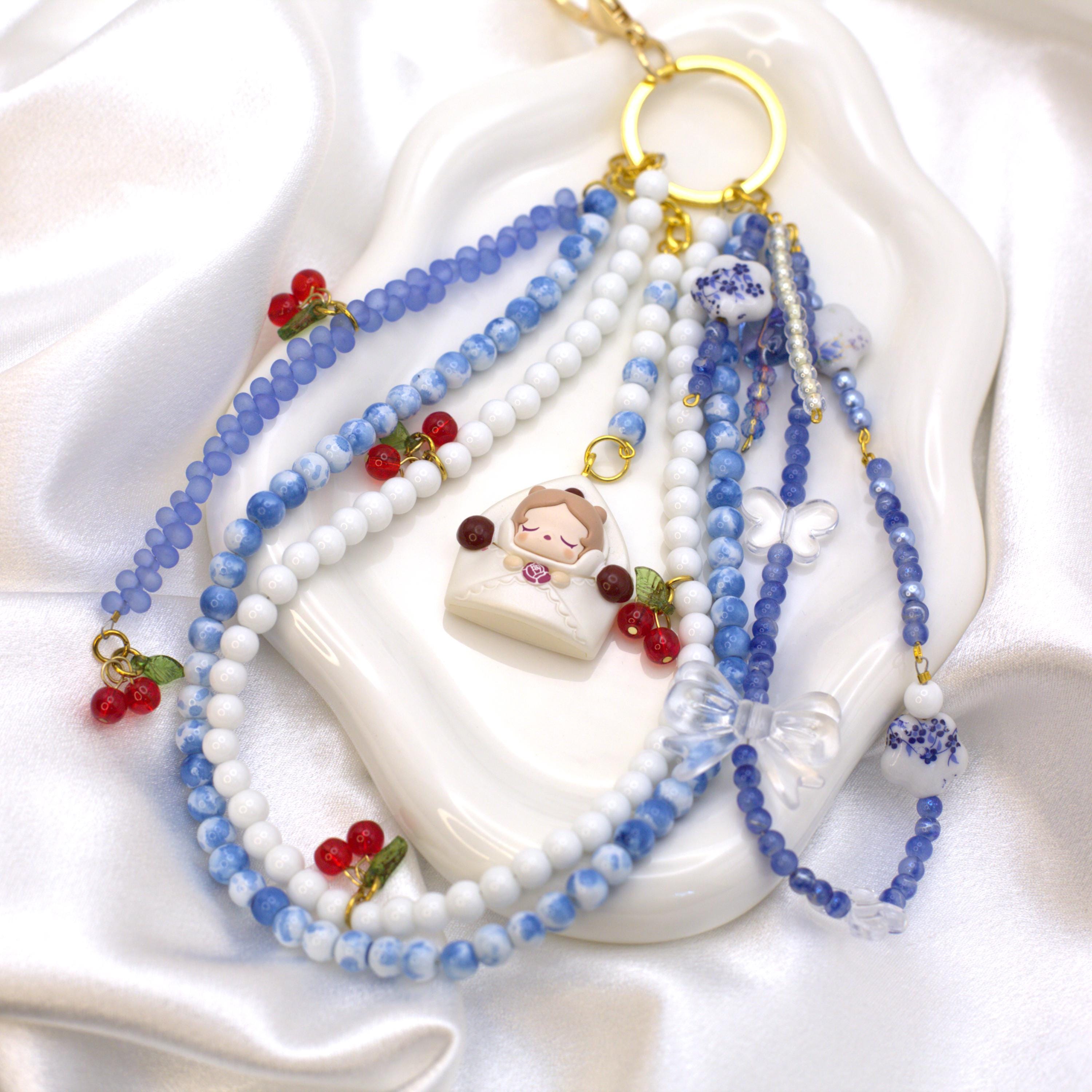 POPBEAN Skullpandaストラップ POPMART ハンドメイド15 Official Skull Panda Pop Bean Popmart Sanrio Handmade Fancy