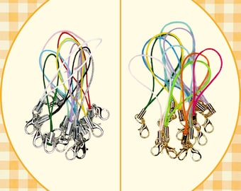 Phone Charm Straps | 10pcs Nylon Lanyard Loops with Lobster Clasps