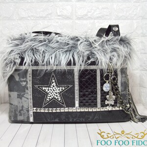 Star, Dog Carrier Purse, Designer, Dog Bag, Fancy, Dog Purse, Pet Travel, Pet Carrier, Luxury Bag, Rock N' Roll Star by Foo Foo Fido image 2