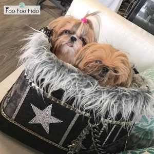 Star, Dog Carrier Purse, Designer, Dog Bag, Fancy, Dog Purse, Pet Travel, Pet Carrier, Luxury Bag, Rock N' Roll Star by Foo Foo Fido image 1