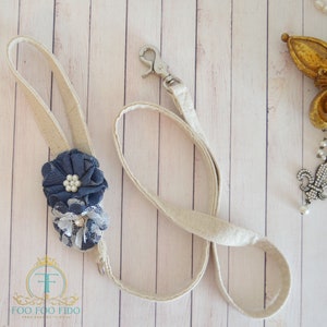Natural Cotton Dog Leash Handmade Fabric Lead 4ft Durable Leash with D Ring Swivel Clip Lightweight Pet Leash for Walks